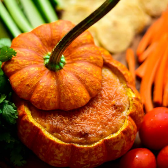 Spicy Pumpkin Queso Fundido Bowl