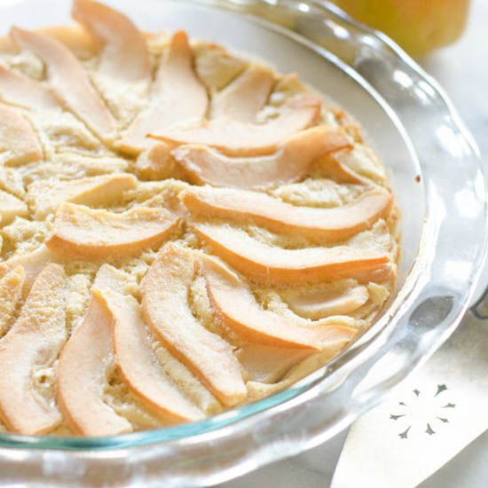 Einkorn Pear Custard Pie