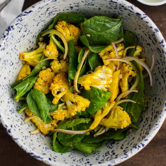 Turmeric Roasted Cauliflower Salad