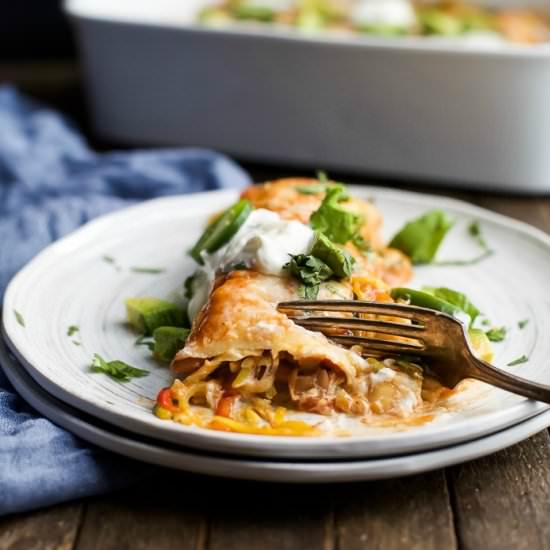 Inspiralized Vegetable Enchiladas