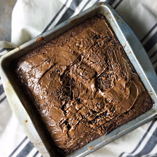 Nutella Caramel Brownies