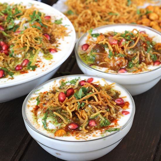 Lentil Fritters in Sweetened Yogurt