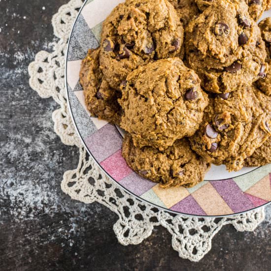 Chewy Chocolate Chip Pumpkin Cookie
