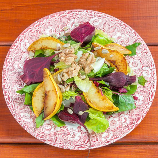 Fried Pears and Baked Beets