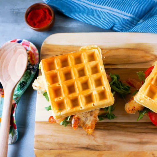 Chicken and Waffle Sandwich