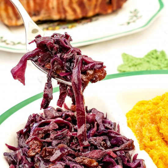 Sweet Red Cabbage with Sultanas