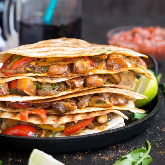 Pumpkin Mushroom Quesadilla