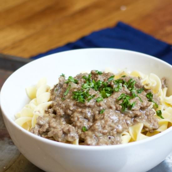 Ground Beef Stroganoff