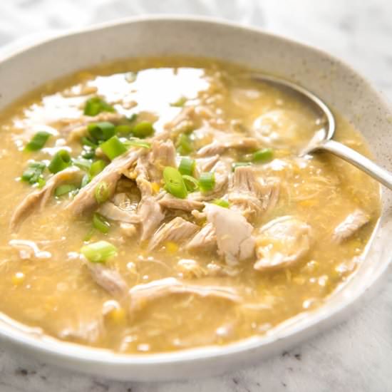 CHINESE CORN SOUP WITH CHICKEN