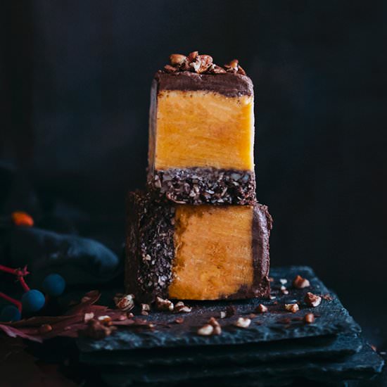 Pumpkin and Chocolate Fudge