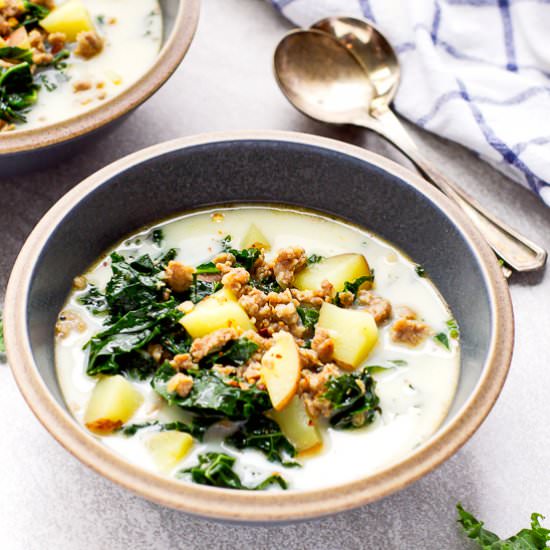 Kale potato and sausage soup