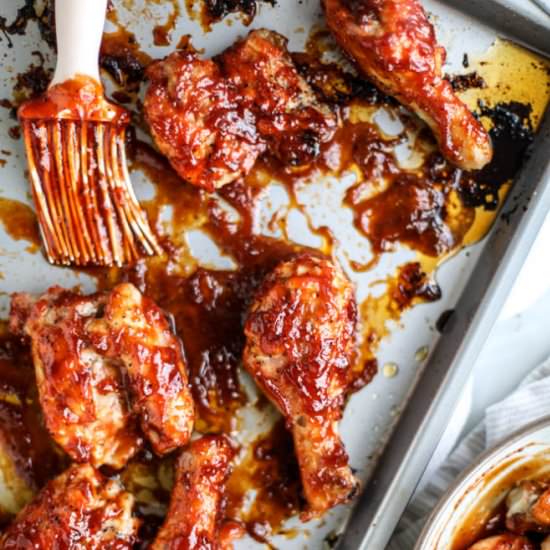 Sticky apple cider bbq chicken