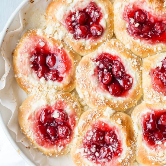 Cherry Cheesecake Buns