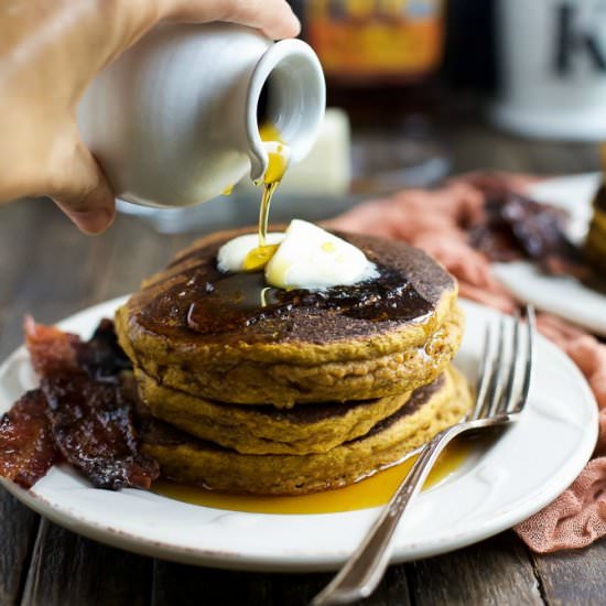 Whole Wheat Pumpkin Pancakes