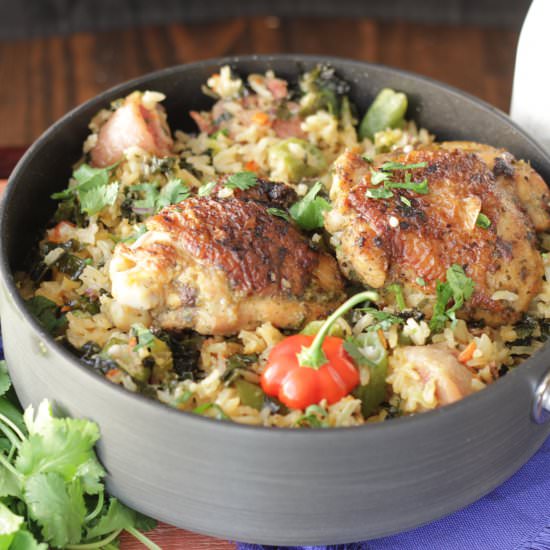 Ochre and Kale One Pot Dish