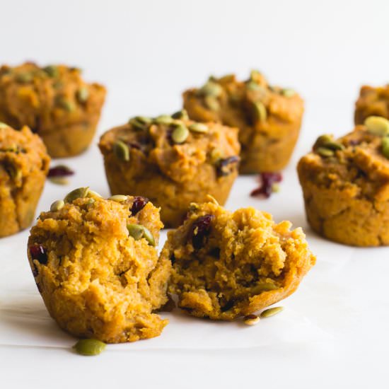 Pumpkin + Cranberry Muffins