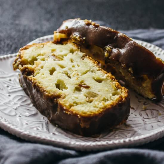 Apple Loaf with Caramel Glaze