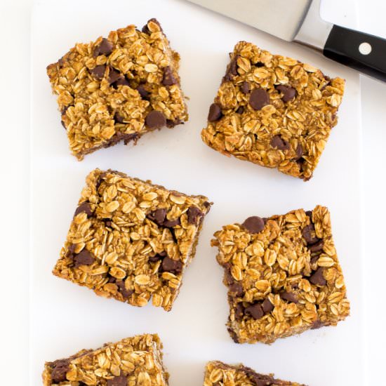 Pumpkin Chocolate Chip Oatmeal Bars