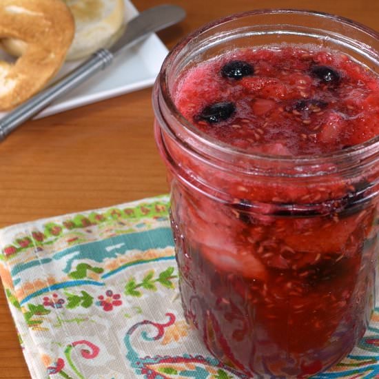 Triple Berry Vanilla Bean Freezer Jam