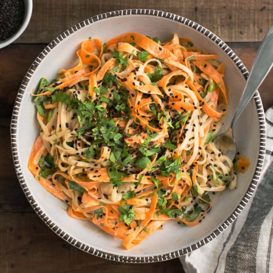 Carrot Rice Noodle Bowl