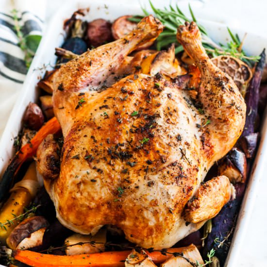 Lemon Roasted Apple Chicken