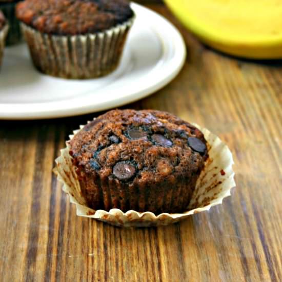 Chocolate Banana Muffins