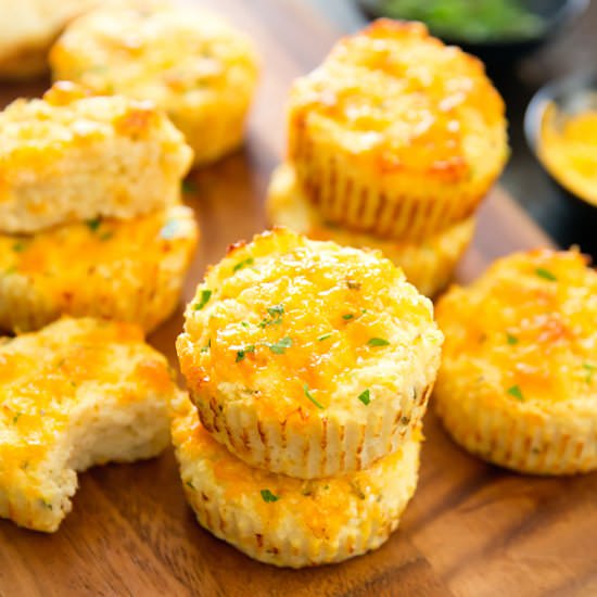 Cheesy Cauliflower Muffins