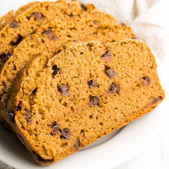 Pumpkin Chocolate Chip Bread