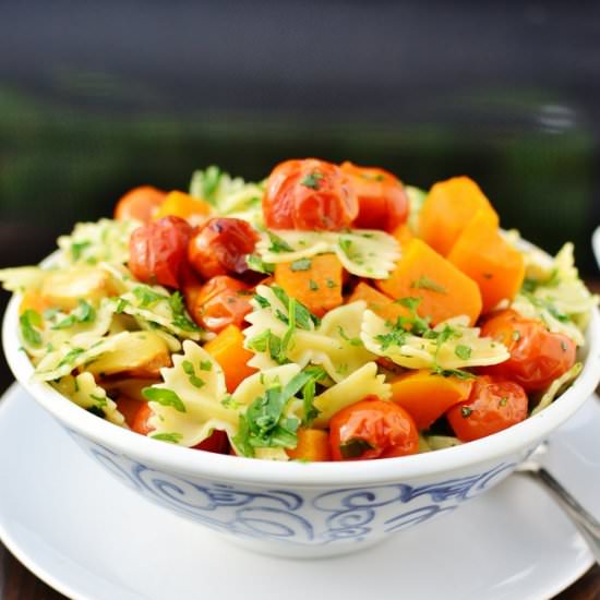 Butternut squash pasta with rucola