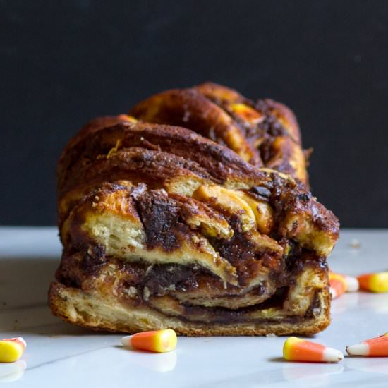 Pumpkin Chocolate Babka