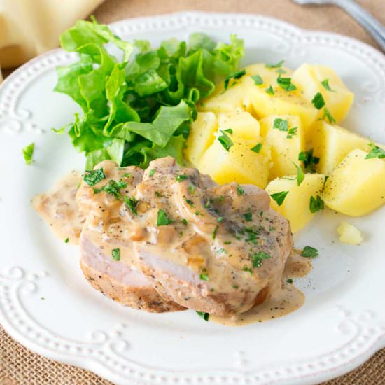 Pork Medallions w/ Creamy Mushroom