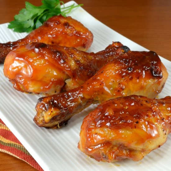 Sticky Oven-Roasted Apple Cider Barbecue Chicken
