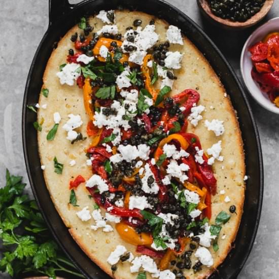 Roasted Red Pepper Spoon Bread