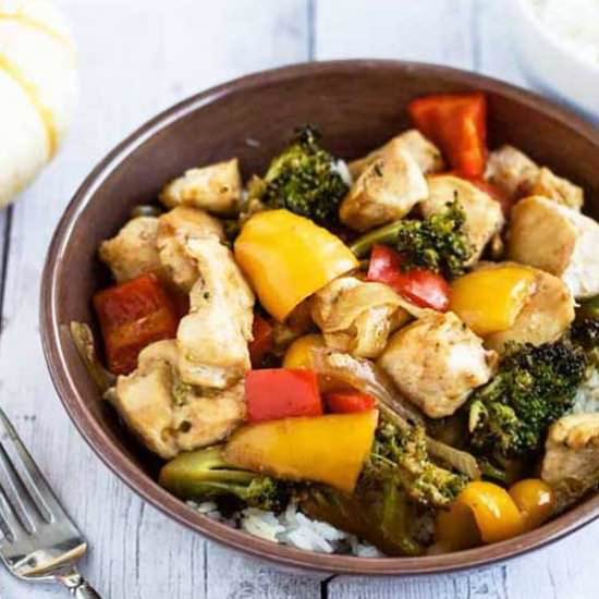 Sheet Pan Chicken Stir Fry