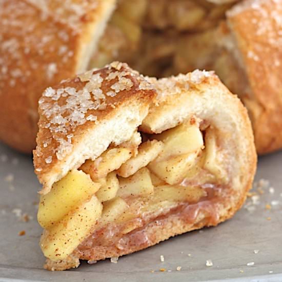 Apple Pie in a Bread Bowl