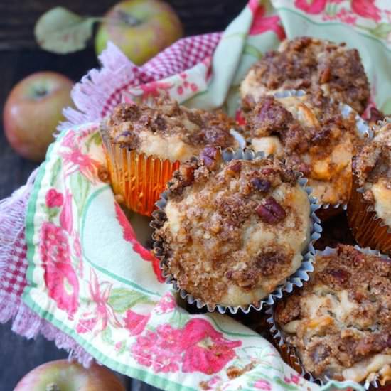 Spiced Buttermilk Apple Muffins