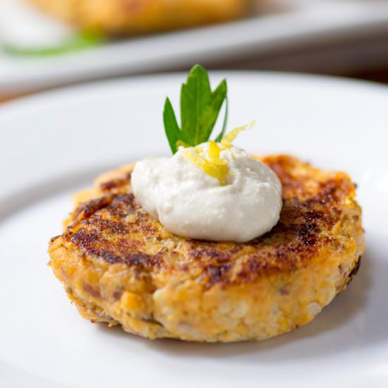 Sweet Potato Cauliflower Cakes