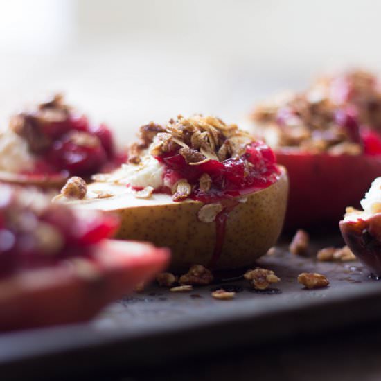 Cranberry Stuffed Pears