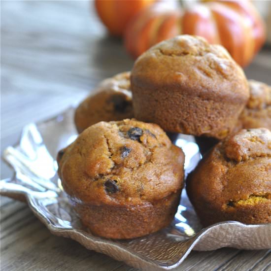 Nana’s Pumpkin & Raisin Muffins