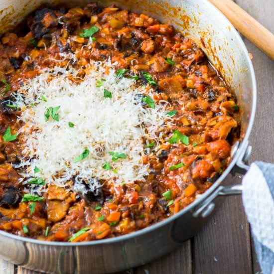 Mushroom Bolognese