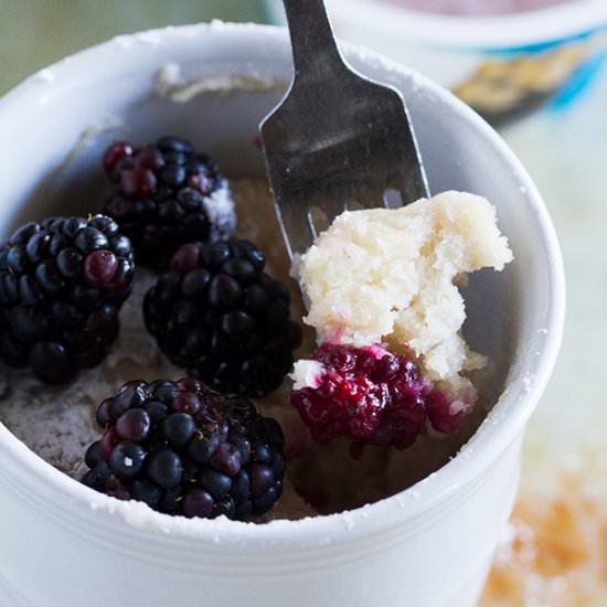 Blackberry Yogurt Mug Cake