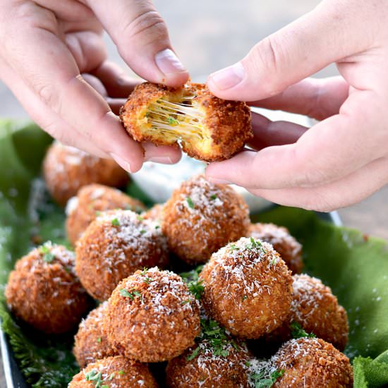 Fried Mozzarella Balls with Pumpkin