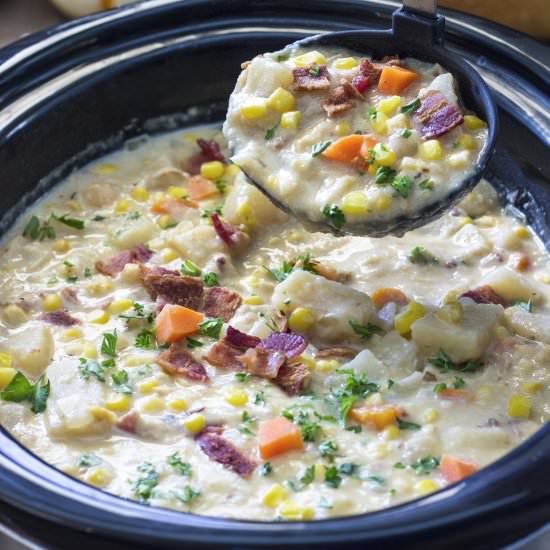 Southwest Slow Cooker Corn Chowder