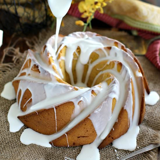 Pumpkin Butter Cake With Rum Glaze