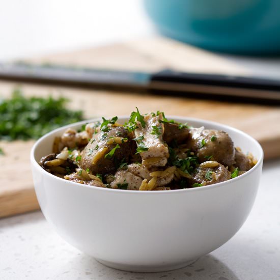 Braised Mushrooms with Pork