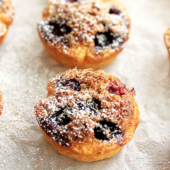Mini Hazelnut and Blueberry Pies