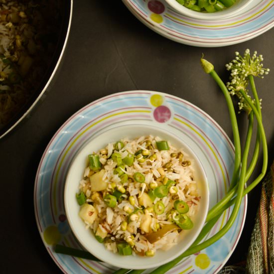 Paneer Sprouts Fried Rice