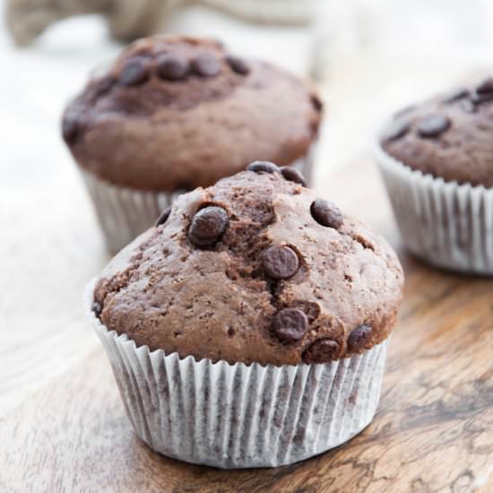 Simple Vegan Chocolate Muffins