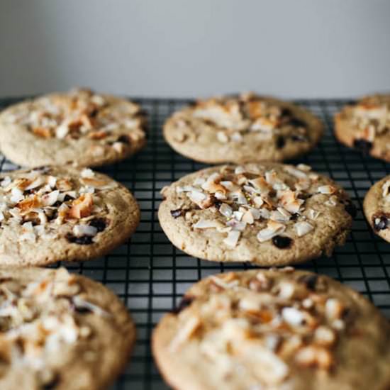 Coconut Tahini Monster Cookies