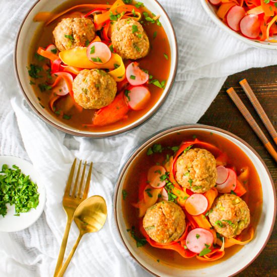 Bahn Mi Meatball Bowls
